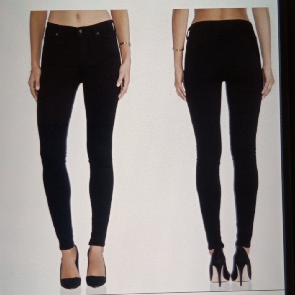 Agolde Sophie Black Skinny Stretchy Womens Jeans Size 24